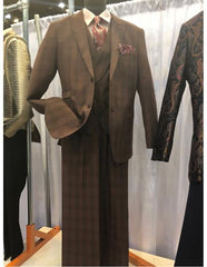 Men's Brown Two Button Suit