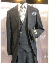 Men's Grey One Button  Suit