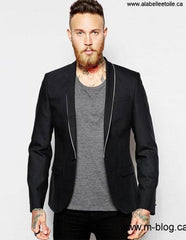 Men'S One Button Cheap Priced Designer Fashion Dress Casual Blazer On Sale Shawl Lapel Black Blazer