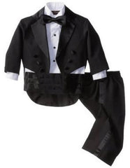 Boys Children Kids Tailcoat Tuxedo Black Tuxedo With Tails