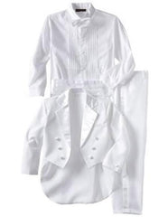 Boys Children Kids Tailcoat Tuxedo White