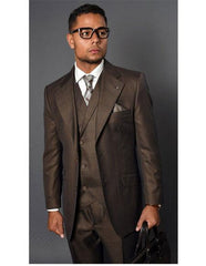 Men's Vernaza Coffee Two Button Suit