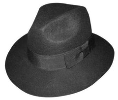 Mens Dress Hat New Mens Black Fedora Trilby Mobster Hat