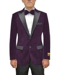 Men's  Peak Lapel Eggplant Two Button Men's Fancy Prom Outfit ~ Wedding Blaze