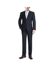 Renoir Suits - Renoir Fashion Mens Black Two Buttons Slim Fit Two Piece Suit