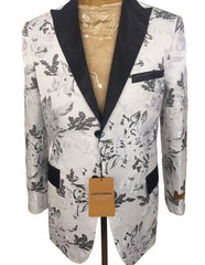 Men's White ~ Black Cheap Priced Designer Fashion Dress Casual Blazer On Sale Blazer