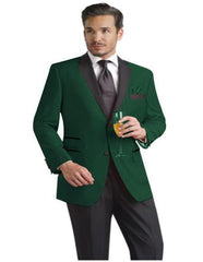 Men's Green Ticket Pocket Two Button Closure Cheap Priced Designer Fashion Dress Casual Blazer On Sale Blazer