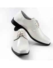 Men's Ivory Lace Up Square Toe