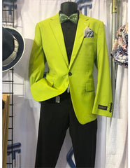 Men's Neon Green ~ Bright Lime Green Blazer ~ Sport Coat