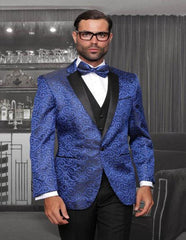 Bellagio Royal Blue 1-Button Notch Tuxedo