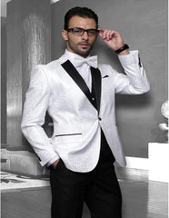 Bellagio White 1-Button Notch Tuxedo