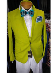 Men's Neon Green Blazer - Light Green Sport Coat