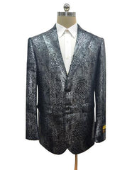 Black Men's Snake Python Snakeskin Jacket For Sale