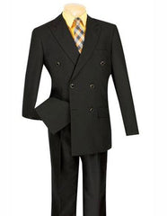 Men's Suit Black Blazer Peak Lapel Double Breasted