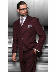 Classic Fit Suit Men's Burgundy Athletic Cut Classic Burgundy Suit