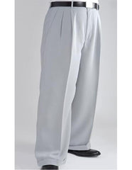 Men's Stylish Silver Formal Dressy Pant Men's Wide Leg Trousers - Cheap Priced Dress Slacks For Men On Sale