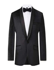 Men's Black Velvet 2 Piece Tuxedo Regular Fit