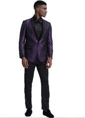 Purple Slim Fit Prom Outfit  Wedding Tuxedo Suit