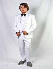 Mens White Textured Pattern Blend Tuxedo Jacket