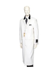 Chesterfield Wool & Cashmere Full Length Overcoat Winter White