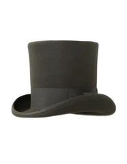 Charcoal Premium Wool Top Hat ~ Tuxedo Hat