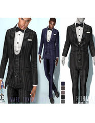 Black Three Button Tuxedo Suit