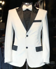 Velvet Tuxedo Dinner Jacket  + White