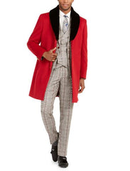 Men's Faux-Fur Trim Overcoat