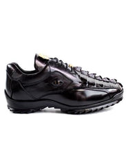 Authentic Genuine Skin Italian Dress Sneaker In Black