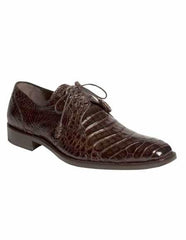 Mezlan Brand Mezlan Alligator Shoes - Mezlan Crocodile Shoes Men's Dress Shoes Sale By Mezlan In Dark Brown