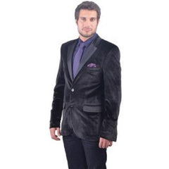 Velour Men's blazer Jacket Men's Black Fitted Tuxedo Satin Lapel