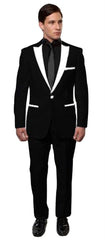 BTuxedo ~ Tux Black And White Lapel Tuxedo