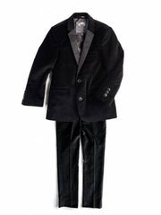 Men's 2 Button Black Velvet velour Men's blazer Jacket