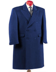 Navy Blue Double Breasted Overcoat ~ Long Men's Dress Topcoat -  Winter coat Full Length