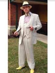 Pimp Suit White/Black Pinstripe Zoot Suit Pre Order Limited Collection