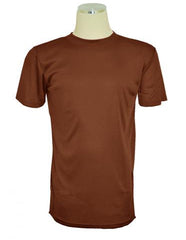 Men'S Light Brown Short Sleeve Mock Neck T.Shirt