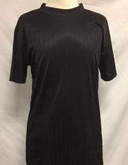 Men'S Black Silky Rayon Mock Neck Shirt