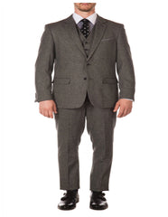 Men's Grey British Herringbone Fabric Peak Blinder Slim Fit Suit