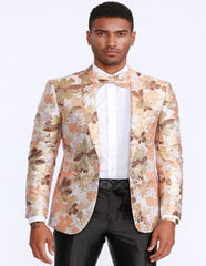 Orange Peach Blazer Tuxedo + Bowtie