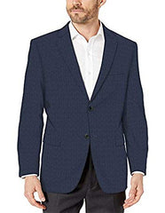 Navy Blue/Blue Check 100% Cotton Modern fit 2 button side vent jacket