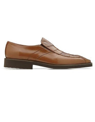 Men's Gavino Ostrich & Calfskin Stylish Dress Loafer Honey