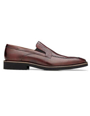 Men's Pietro Ostrich & Calf Stylish Dress Loafer Antique Wine Safari