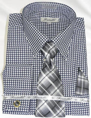 Black Colorful Men'S Gingham Dress Shirt