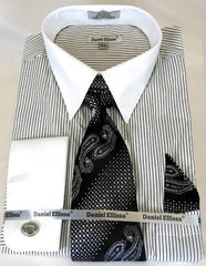 White Colorful Men'S Dress Shirt