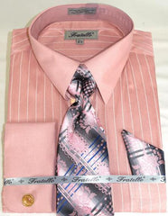 Pink Colorful Men'S Dress Shirt