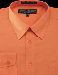 Men's Dress Shirt Orange Regular Fit