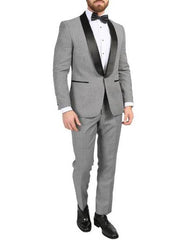 Tweed 3 Piece Suit - Tweed Wedding Suit Mens Gray Suits Houndstooth ~ Herringbone ~ Tweed Slim Fitted  - Black And White Checkered Suit