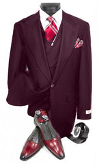 Burgundy Traditional Steve Harvery Style For Men