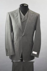 Classic Fit - Pleated Pants - Double Breasted Suits Vest - Peak Lapel 1920s Look - Men'S Wide Leg Double Breasted Slanted Vest Grey