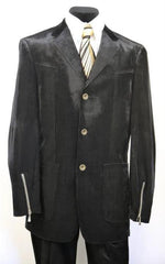 Men's Black 3 Button  Suit